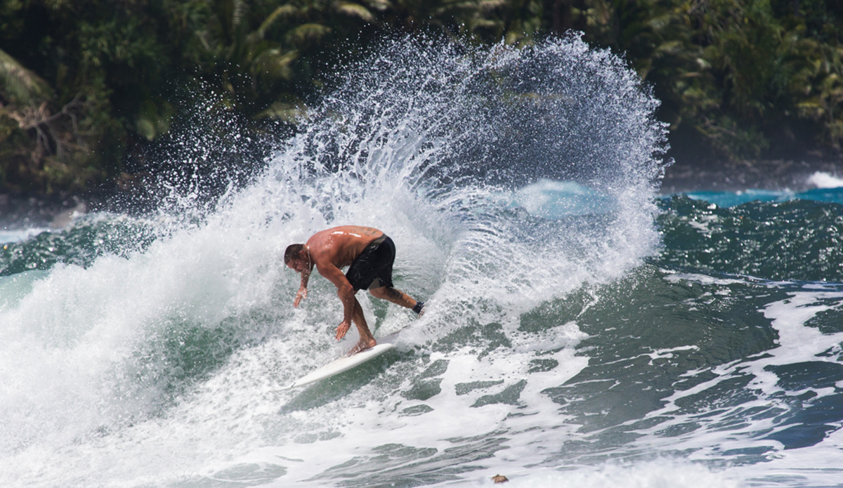 Tai Vandyke got a few waves in for himself after a long session shooting in the water.  Always amazed by how powerful he surfs. Photo: <a href=\"https://www.nickricca.com\">Nick Ricca</a>