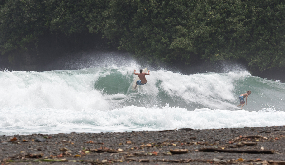 Party wave with Sai Smiley and Chaz Kinoshita.  Photo: <a href=\"https://www.nickricca.com\">Nick Ricca</a>