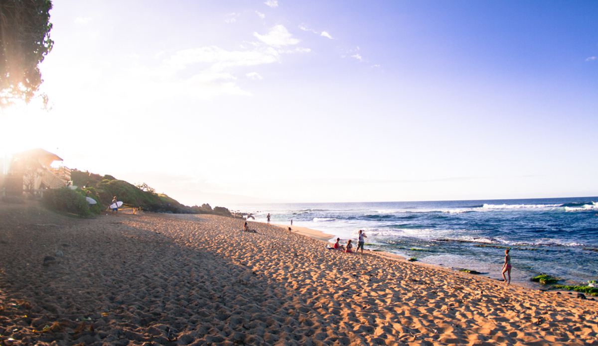 The sands of time. I like this shot because I feel that it really captures the feeling of coming in from an evening surf and looking back at it one more time. Pure stoke. Photo: <a href=\"https://www.nickricca.com\">Nicks Ricca</a>