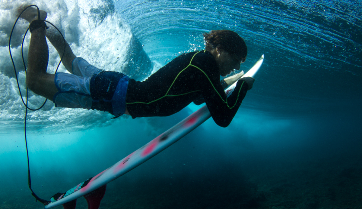 Here’s my good friend Tyler Larronde. The water was really clear this day so we decided to try some underwater shots. This is the result. Photo: <a href=\"https://www.nickricca.com\">Nicks Ricca</a>
