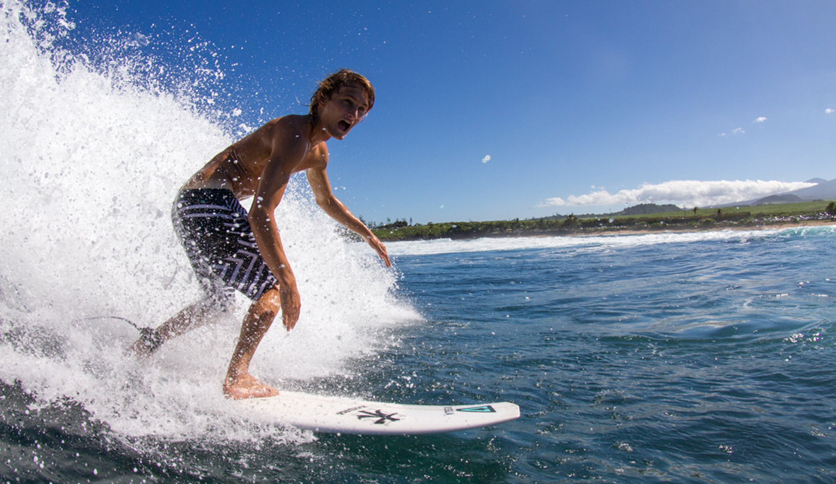 The Tanto model in action. We shot for a couple of hours this day and it handled everything that was thrown at it. From a glassy morning to the onshore winds that followed. Photo: <a href=\"https://www.nickricca.com\">Nicks Ricca</a>
