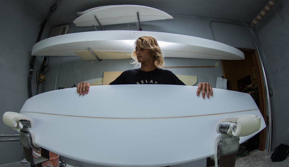 This is the tanto model, a shape Chaz has designed and refined over the years. An epic all-around, rippable shape.  Photo: <a href=\"https://www.nickricca.com\">Nicks Ricca</a>