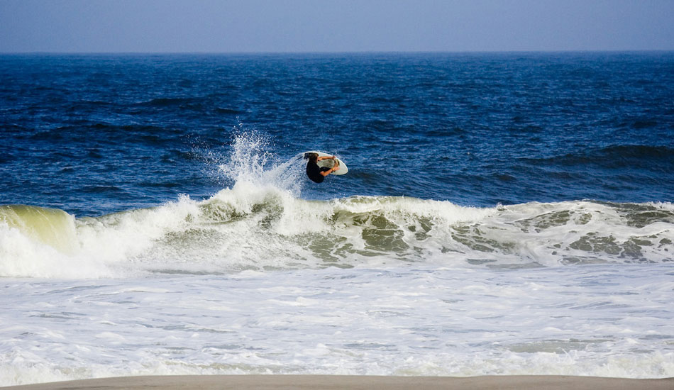 Just because the Quiksilver Pro New York was in town doesn\'t mean the rest of the East Coast stopped surfing. Clay Pollioni makes the most of a summer day in New Jersey.Photo: <a href=\"https://www.mikeincittiphotography.com/\" target=_blank>Mike Incitti</a>