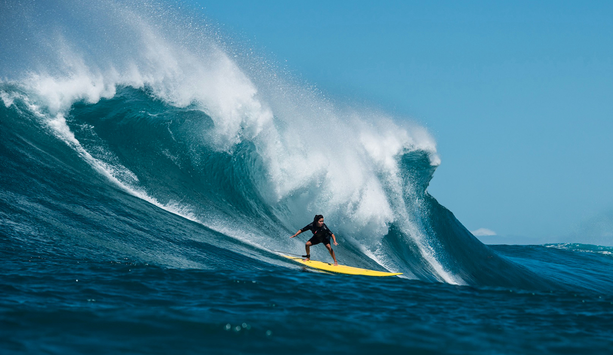 Polly Ralda charging her favorite wave: Waimea