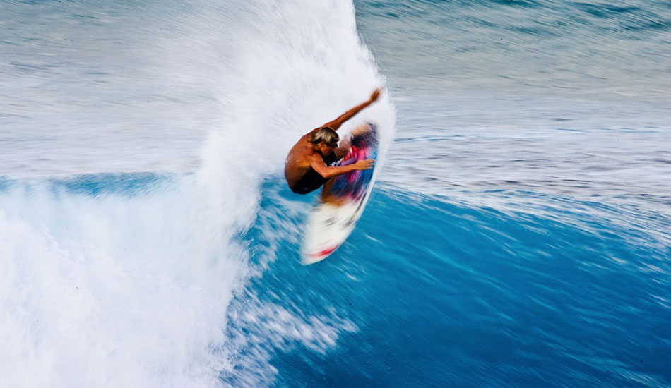 A few years back, I shot with a lot of the Quiksilver groms, and that was always awesome and this is one of them, Clay Marzo at one of his local waves. This was late so the obvious thing to do was try some speed blurs. This one is still one of my favorites, and Clay surfing the way he does makes these great to try. Photo: <a href=\"https://www.natesmithphoto.com/\" target=_blank>Nate Smth</a>
