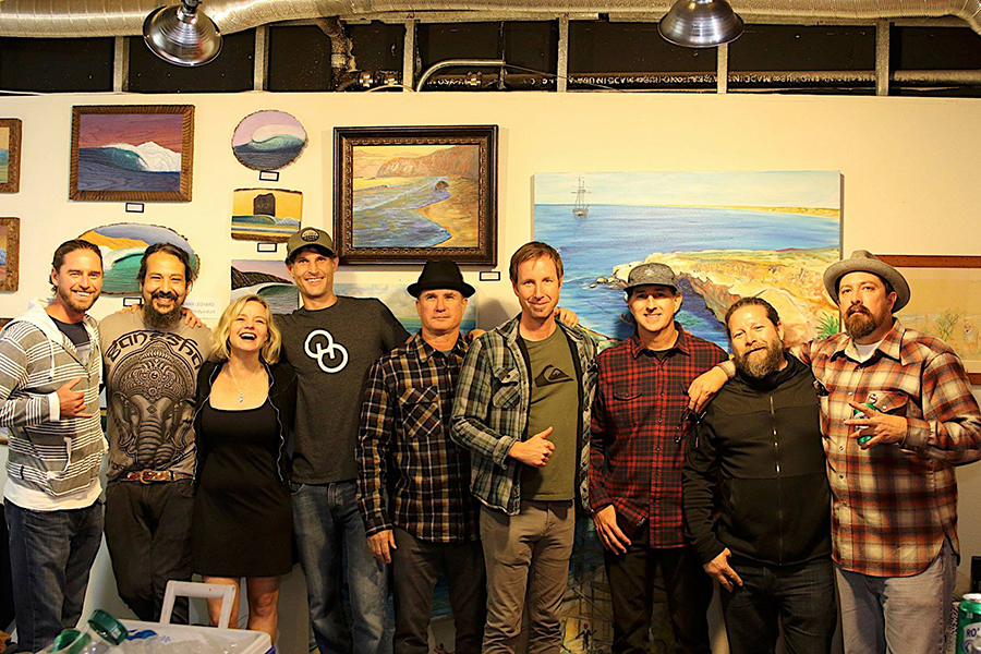 Left to right: Patrick Parker, Joshua Paskowitz, Breanne Custodio, Nathan Ledyard, Ricky Blake, Nathan Gibbs, Bryan Helfand and others Photo: Jerry Jaramillo