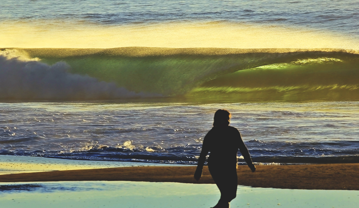 A local enjoys her morning walk while Mother Nature carves out glass sculptures in the background. Photo: <a href=\"https://www.hollytreephoto.com/\" target=\"_blank\">Holly Shoebridge</a>