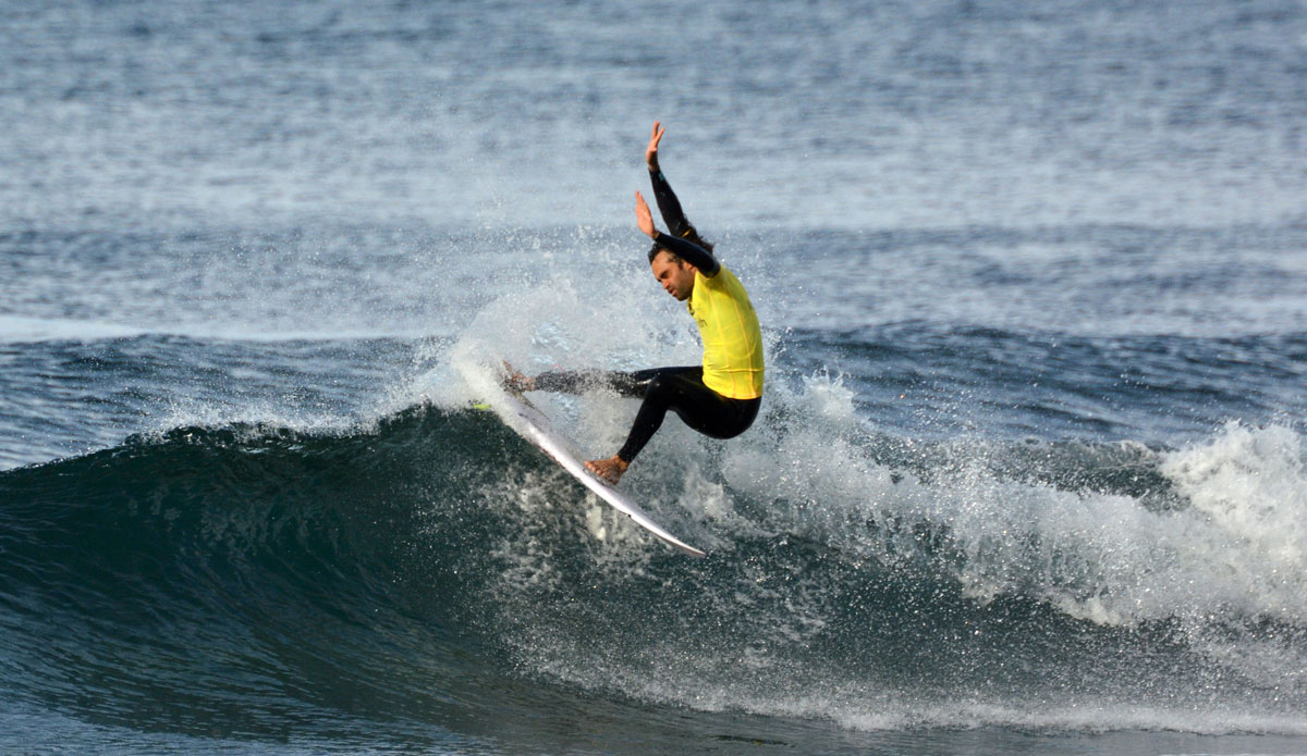 Otis Carey wowed the crowds with an incredible display of progressive surfing mixed with powerful carves. Photo: Liam Robertson / Nikon