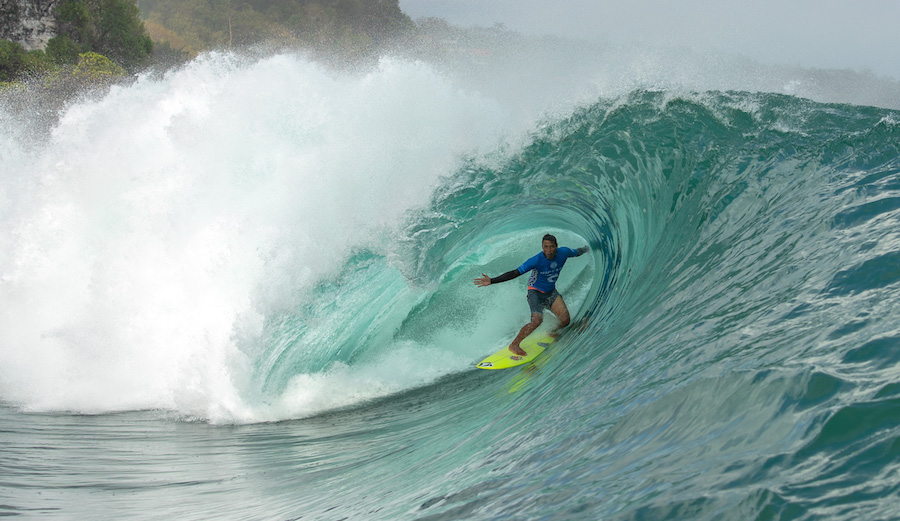 Bol Adi Putra embraces this one with open arms. Photo: Lawrence