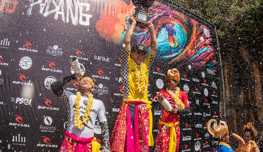 Jack Robinson is your 2018 Rip Curl Cup Padang Padang champ. Photo: Lawrence