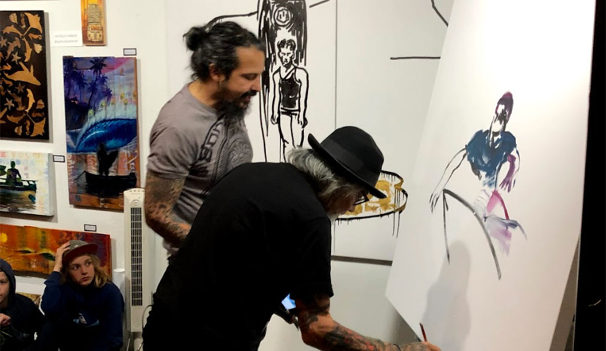 Joshua and Pops, mid-jam session. Image: Supplied