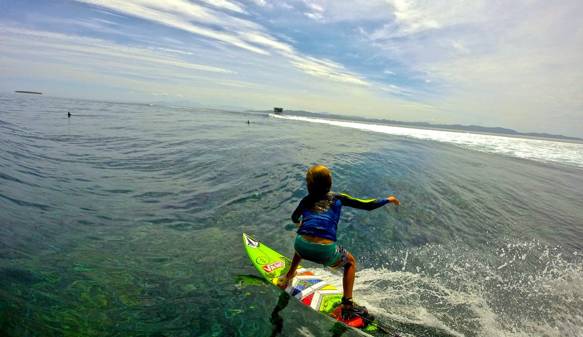 Grom looking for those tubes. Photo: <a href=\"https://petemilnesproductions.com/\">Pete Milnes</a>