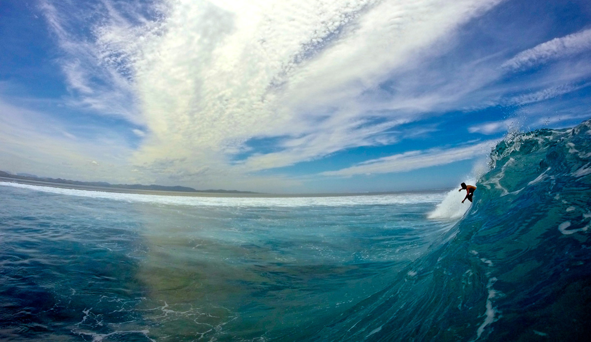 This wave is fast, so practice pumping down the line. Photo: <a href=\"https://petemilnesproductions.com/\">Pete Milnes</a>