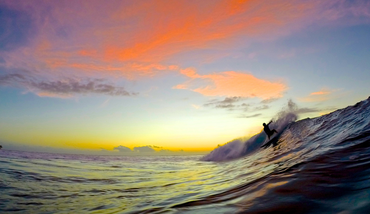 Sunset is a great time to get some waves to yourself due to all the people who love drinking Fijian beer. Photo: <a href=\"https://petemilnesproductions.com/\">Pete Milnes</a>