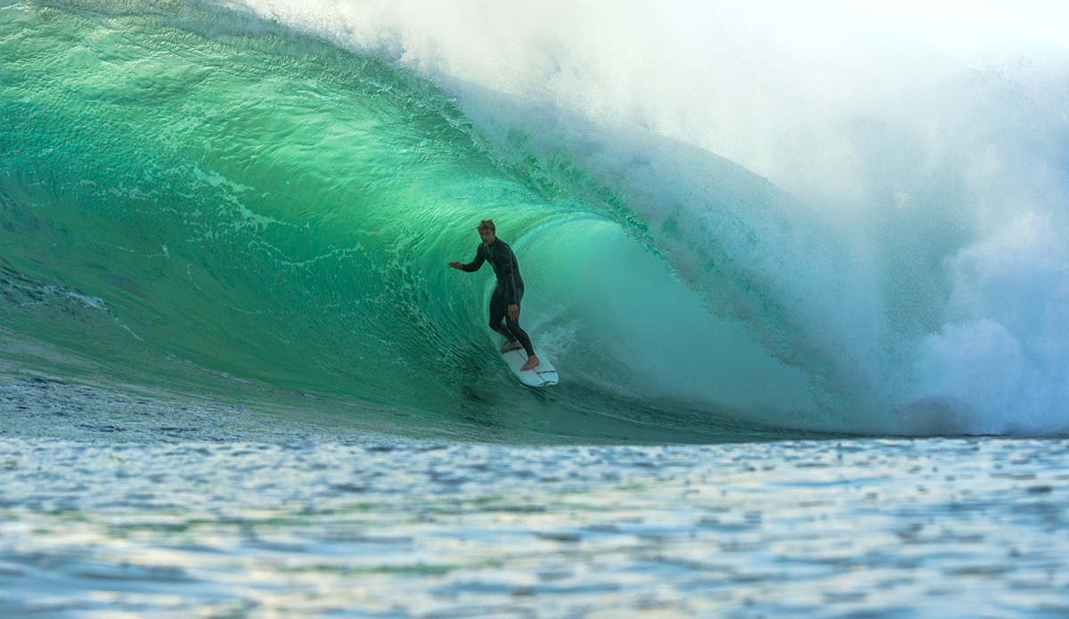 Jed Mattinson rides the emerald express at North Point. Photo: Peter Jovic