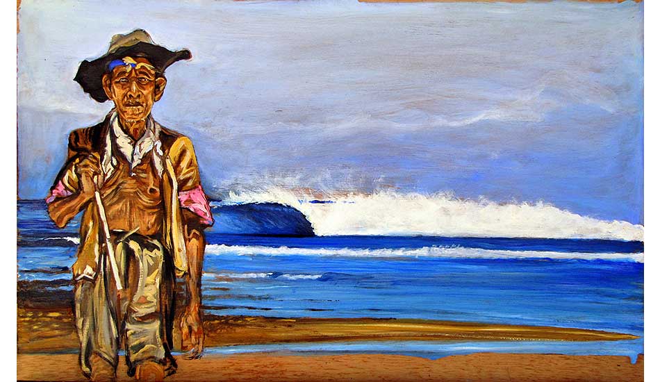 Telos Island octopus hunter. Based on a Shane Peel photo. Photo: <a href=\"https://philgoodrich.com/\" target=_blank>Phil Goodrich</a>