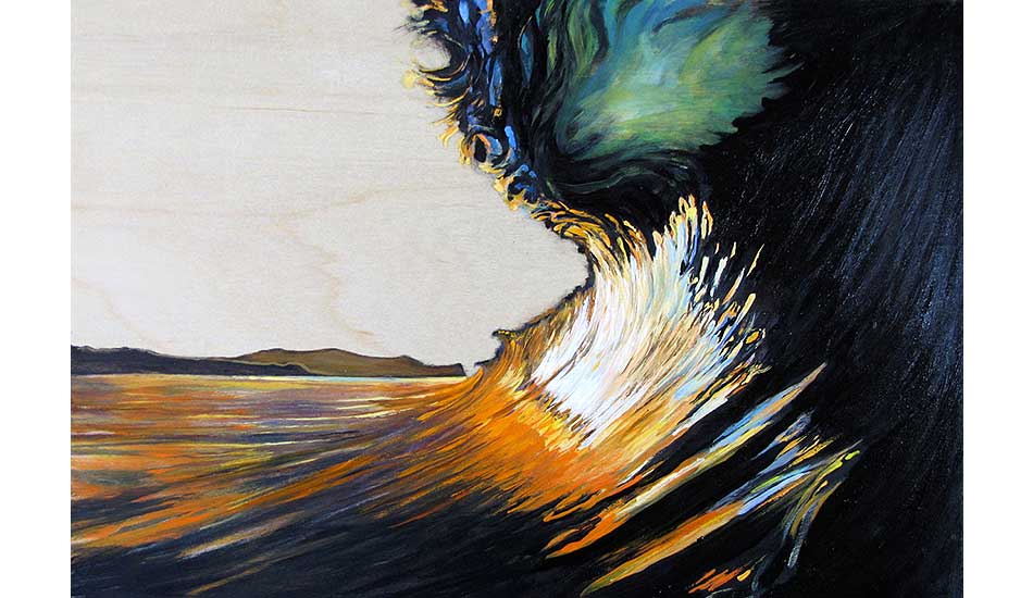 \"Neon Nica.\" Oil on wood based on a photo from Matt Clark. Every one of his photos is stunning. I like to leave part of the wood showing in each painting. Photo: <a href=\"https://philgoodrich.com/\" target=_blank>Phil Goodrich</a>