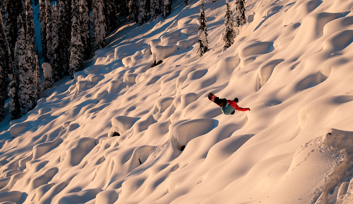 One does not stumble on perfect pillow fields like this around every corner. It’s so secret, way more secret than any of your waves. If you show up there without the right person they’ll send fucking angry hungry bears at you. With laser beams. That’s how localized shit is up here, eh. This is Mathieu Crepel from Biarritz, France. Yes he also get’s barreled. Photo: <a href=\"https://www.philtifo.com/\">Phil Tifo</a>