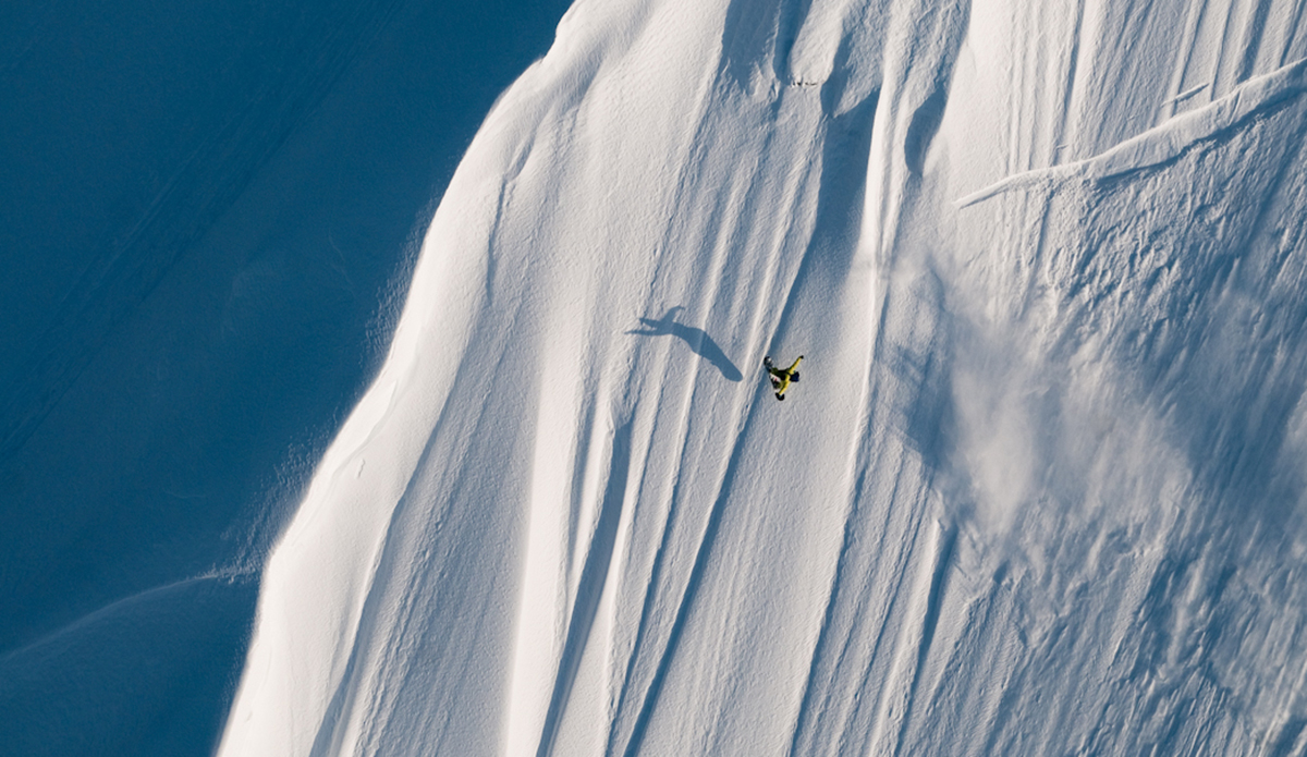 Romain DeMarchi is an absolute power house on his –and off- his board. This was on the same trip to Haines with DCP. Along with a couple other other guys they own a rad board company called YES. Snowboards. Best boards you’ll ever ride. Photo: <a href=\"https://www.philtifo.com/\">Phil Tifo</a>