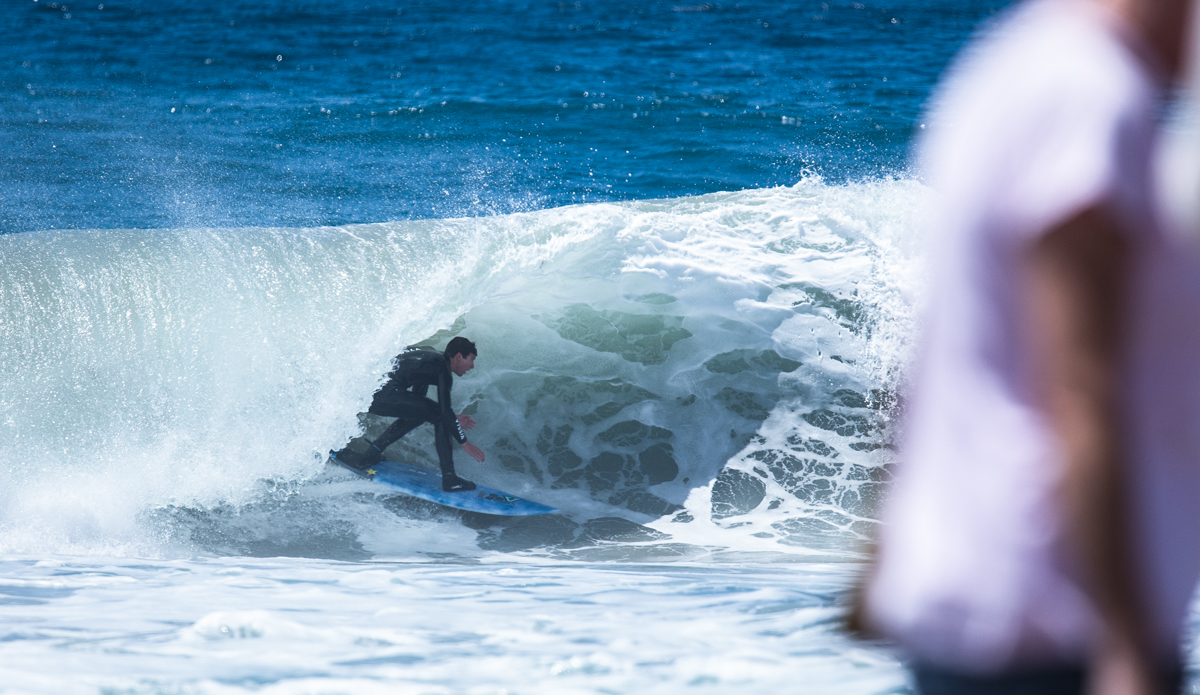 Andrew Jacobson, negotiating the exit.  Photo: <a href=\"https://www.prprstndrd.com/\"> Trevor Pikhart</a>