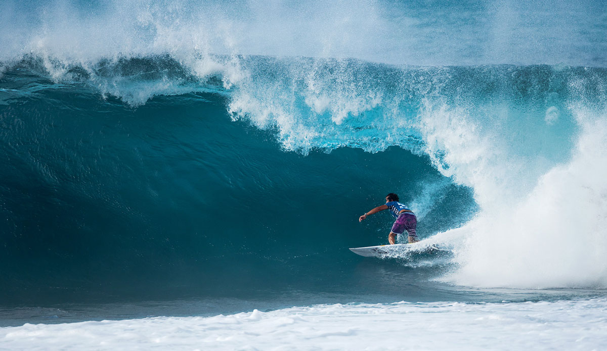 Julian Wilson of Sunshine Coast, Australia (pictured) winning the Billabong Pipe Masters by defeating newly crowned ASP World Champion Gabriel Medina (BRA) in the Final in Hawaii on Friday December 19, 2014. Photo: <a href=\"https://www.aspworldtour.com/\">ASP/</a> Cestari