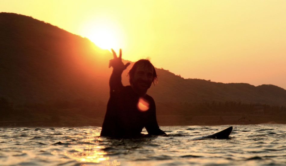 This photo makes me smile. It\'s of a good friend waiting out in the lineup at dawn marking the beginning of another day of surfing. Photo: <a href=\"https://www.adamdewolfe.com/Intro.html\" target=_blank>Adam Dewolfe.</a>