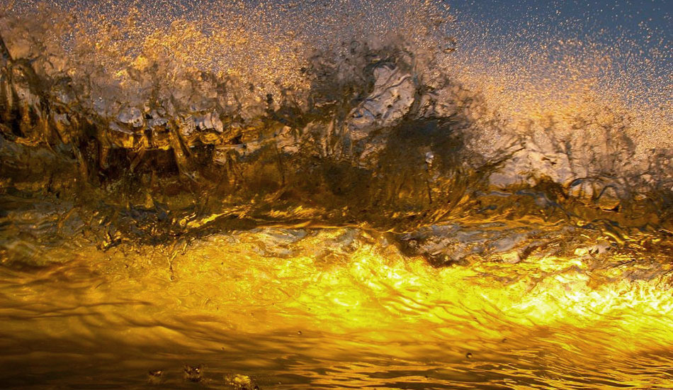 My favourite photo. Weird moment at sunset where a lip feathered and slapped me in the face, but this moment I have never seen again. That\'s what\'s so special about  being in the ocean. Slowing life down and really appreciating single moments. Photo: <a href=\"https://www.adamdewolfe.com/Intro.html\" target=_blank>Adam Dewolfe.</a>