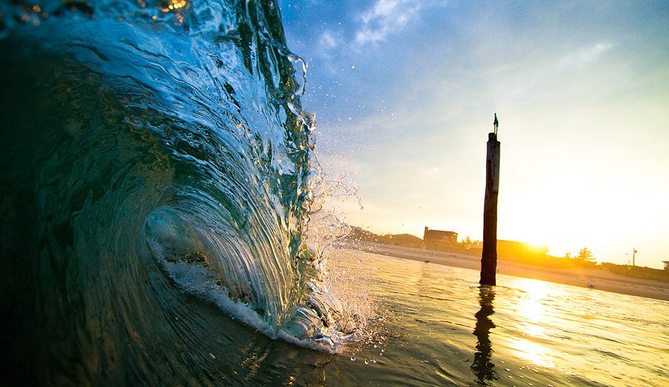 Late afternoon shorebreak in front of what\'s left of the old Beach Haven fishing pier. Photo: <a href=\"http://christor.photoshelter.com/\" target=_blank>Christor Lukasiewicz</a>