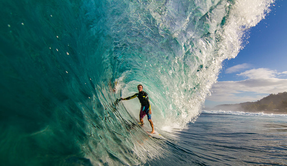 This is Alex Gray at Off The Wall. I remember this wave perfectly. Pipe and Off The Wall were both offering rights and lefts. This day was epic. Photo: <a href=\"https://500px.com/DougFalterPhotography\">Doug Falter</a>