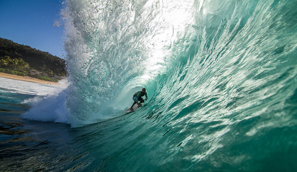 This is Stephan Figueiredo. He charges Pipeline on it\'s biggest day with a 5\'8\". Photo: <a href=\"https://500px.com/DougFalterPhotography\">Doug Falter</a>