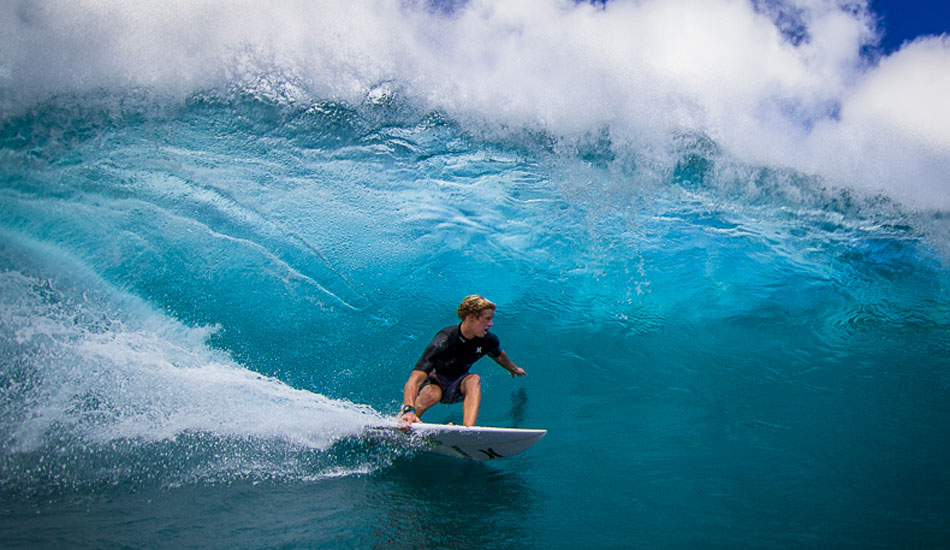 John John Florence in his backyard playground. He knows this wave so well. Photo: <a href=\"https://500px.com/DougFalterPhotography\">Doug Falter</a>