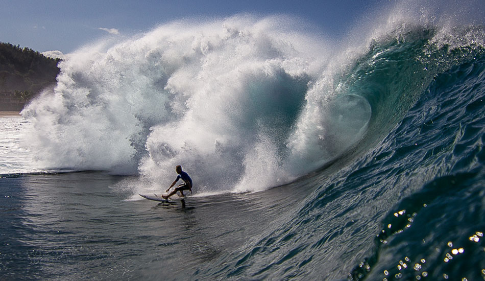 The size of this wave and the surfer shown really puts it into perspective. Photos still don\'t do this place justice. Photo: <a href=\"https://500px.com/DougFalterPhotography\">Doug Falter</a>