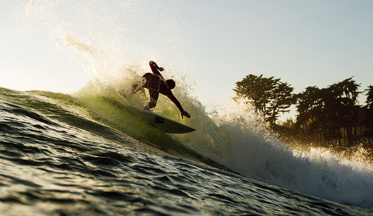 Cory Arambide at Rincon. The ‘Con is actually pretty tricky to shoot from the water, especially in the afternoons when the sun makes it hard to see whose coming at you. Got lucky this day. Photo: <a href=\"https://www.kevinjara.com/\">Kevin Jara</a>