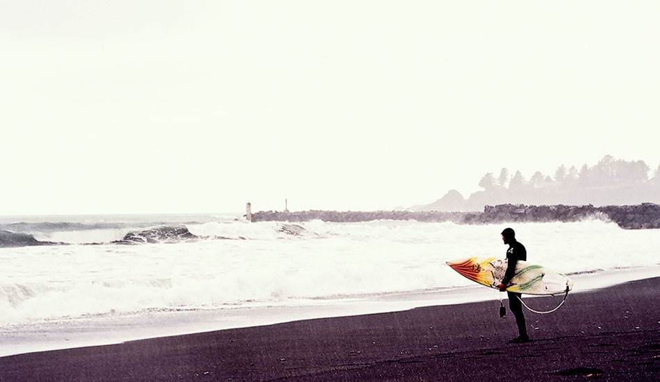 This film shot is the antithesis of the typical surf photo and the reality of surfing in the Northern Latitudes: rain, wind, stormy seas, getting skunked. Photo: <a href=\"http://markmcinnis.com/\">Mark McInnis</a>