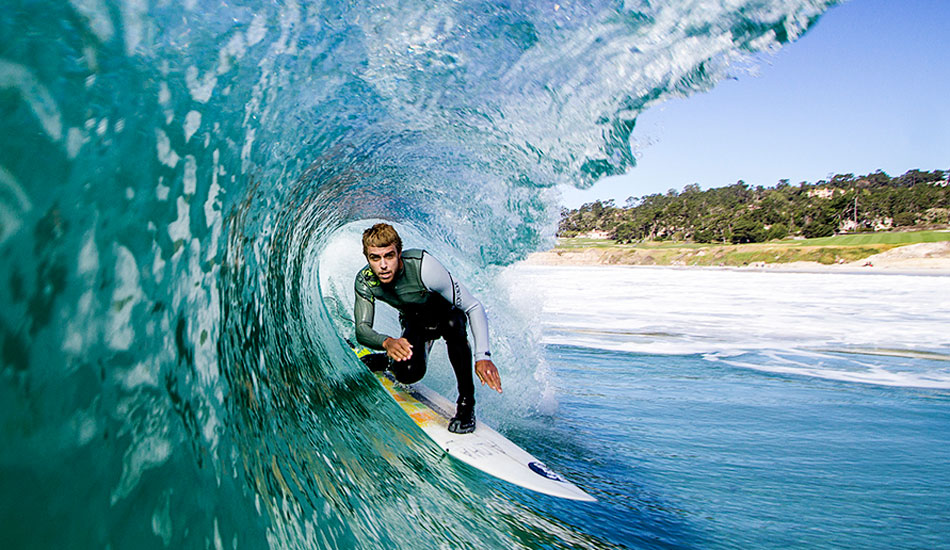 Dane Anderson getting shacked near his home on the West Coast. I can’t give Dane enough compliments. He surfs incredible and is one of the nicest, funniest, easy-going individuals I have ever met. Working with Dane over the last few years has been a true blessing. I love this dude. Photo: <a href=\"https://markmcinnis.com/\">Mark McInnis</a>