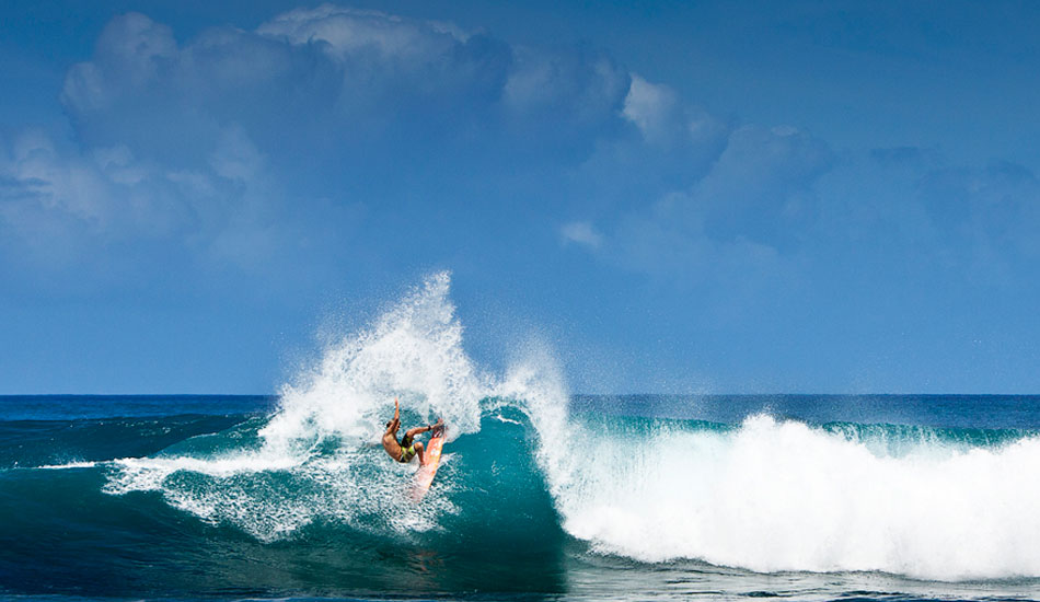 Flynn Novak is one of the most underrated surfers in the game today. He has the entire package: barrels, airs, power and a great attitude. This turn blew me away and the fact that he rode out of it was even more impressive. How’s that buried nose? Photo: <a href=\"https://markmcinnis.com/\">Mark McInnis</a>