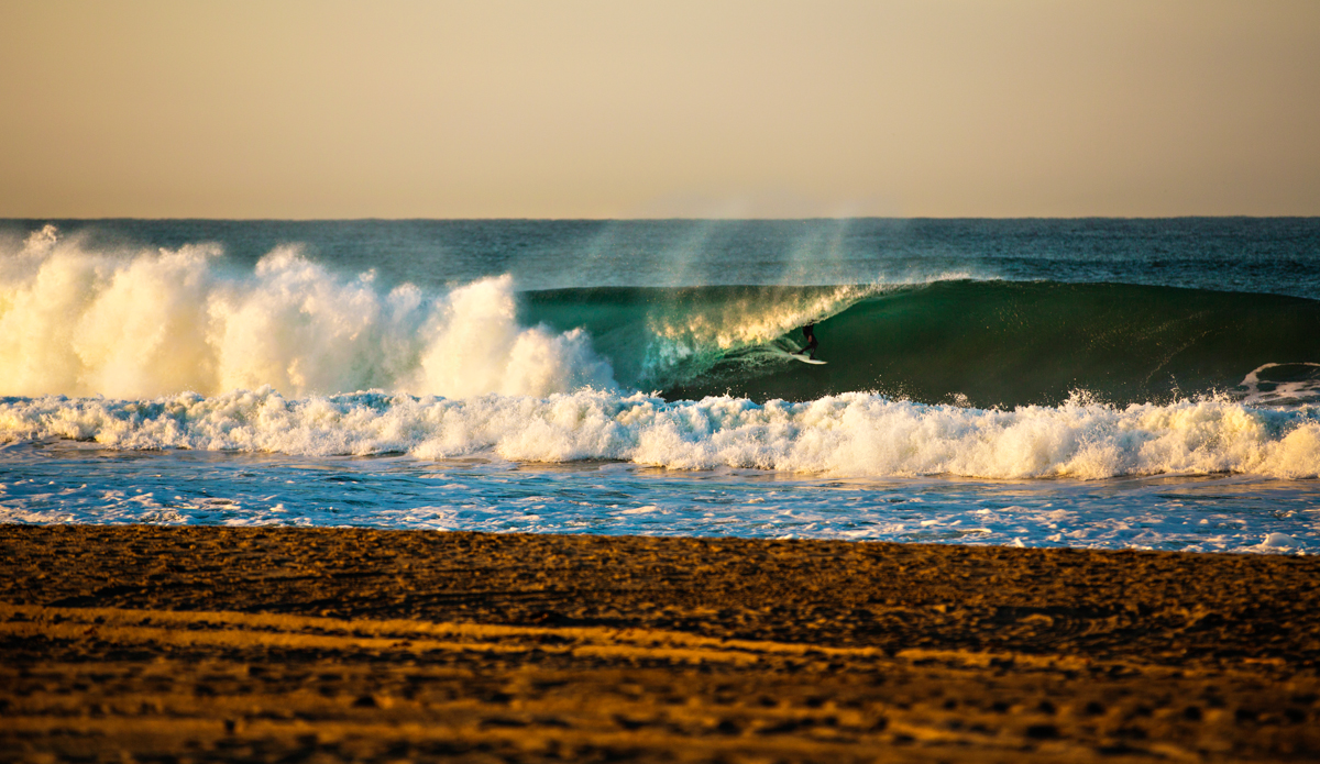 An unknown surfer enjoying a quality wave on a quality morning in Orange County, California. Photo: <a href=\"https://www.maxxbuchanan.com/\">Maxx Buchanan</a>