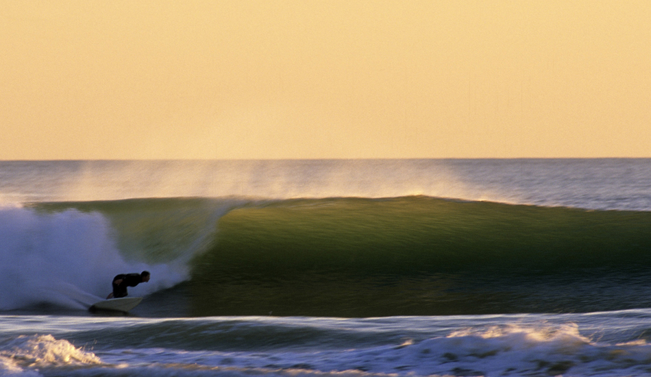 Diana Mattison on a nice left, early evening VFW\'s in San Francisco. The best female surfer I\'ve had the privledge of calling my friend. Image: <a href=\"https://www.paulferraris.com/\" target=\"_blank\">Ferraris</a>