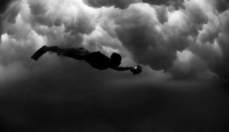 Shooting in clear warm water is the best. Especially when you get caught inside. It’s like a video game trying to dodge the chaos. Reef Filmer Ryan Moss. Photo: <a href=\"https://www.rickyjlesser.com/\" target=_blank>Ricky Lesser.</a>