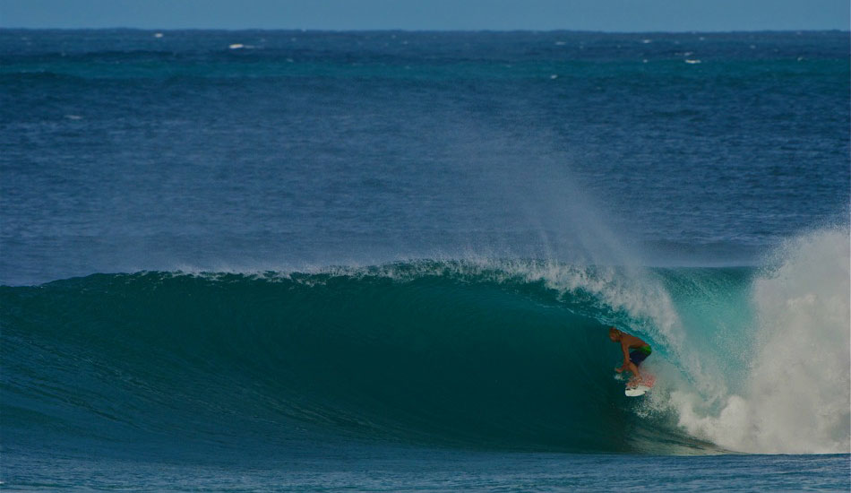 John John Florence right in his backyard in Hawaii doing what he does. Photo: <a href=\"https://shcoleman4.wix.com/wwwstevecolemanphotocom\">Steve Coleman</a>