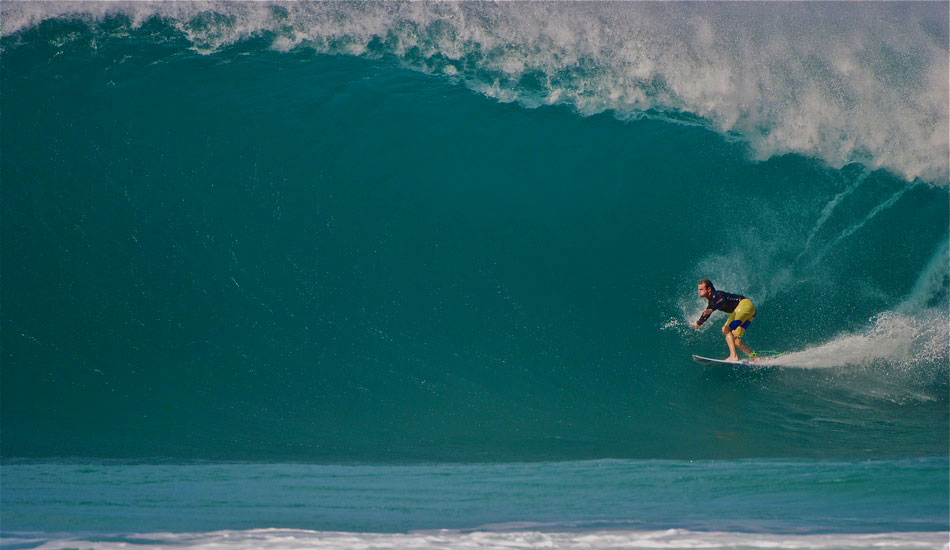 Alex Gray on a nice one at Off The Wall. I remember watching Alex charge this wave when no one else wanted nothing to do with it. I think he made this one too! Photo: <a href=\"https://shcoleman4.wix.com/wwwstevecolemanphotocom\">Steve Coleman</a>