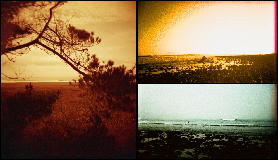 Central Coast temptation. Right: Low tide Church (top) and San Onofre (bottom).

