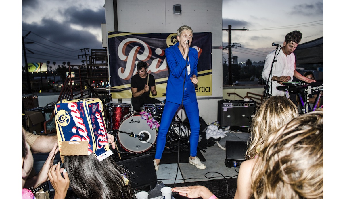 Claire Evans, belting out epic vocals for Yacht\'s set. Photo: <a href=\"https://www.danlemaitrephoto.com\"_blank\">Dan LeMaitre</a>