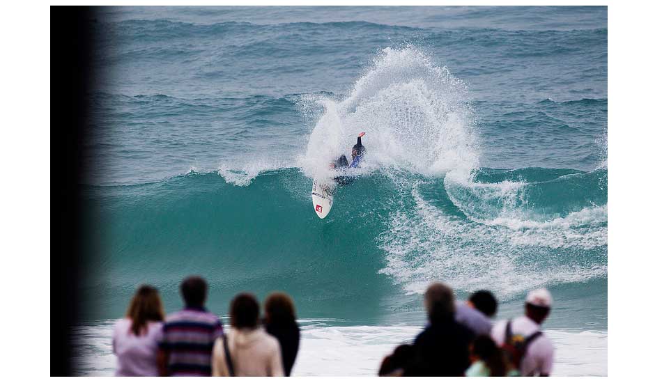 Basque charger, Aritz Aranburu, knows this wave well and has no issues demonstrating it. Photo: <a href=\"https://quiksilverlive.com/profrance/2013/\">Quiksilver</a>