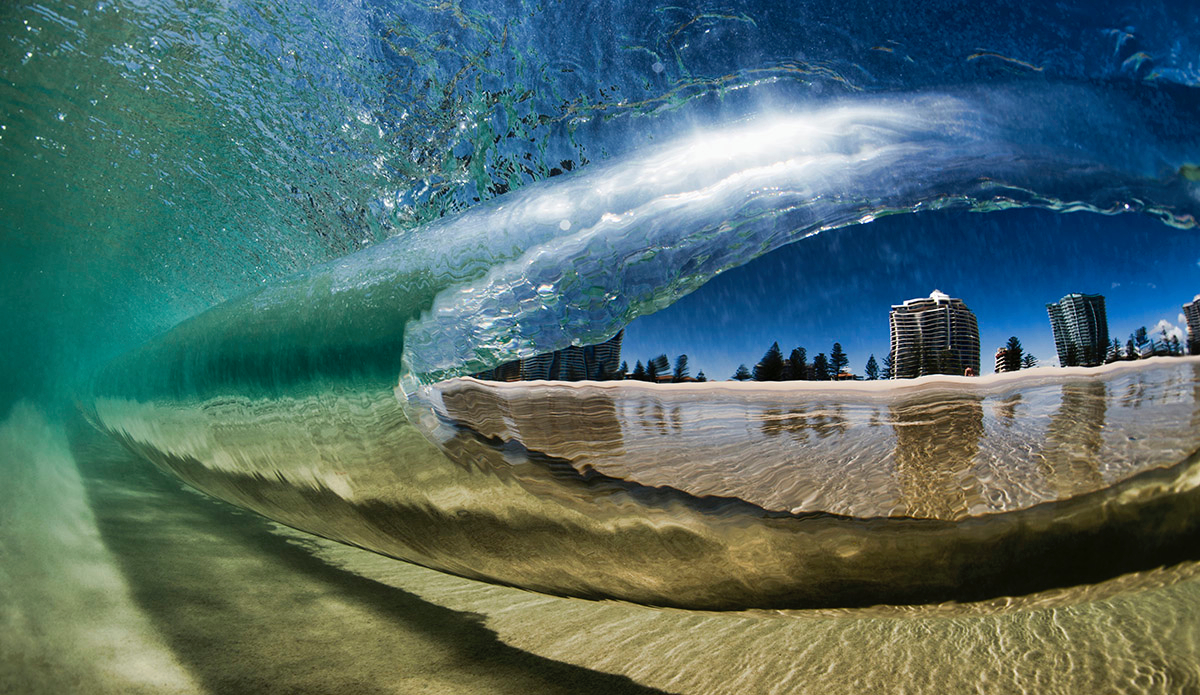 Underwater Kirra. Photo: <a href=\"https://www.raycollinsphoto.com\">RayCollinsPhoto.com</a>