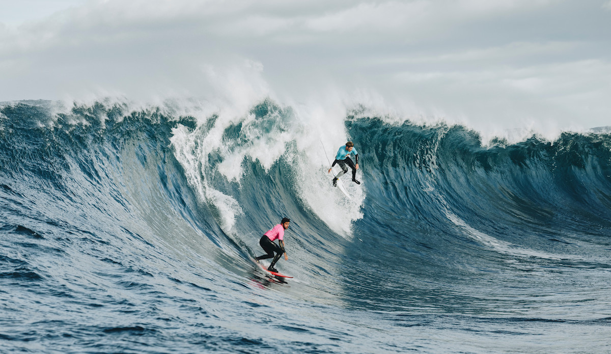 Pedro Scooby and Nathan Florence going tandem. Photo: Andrew Chisholm/Red Bull Content Pool