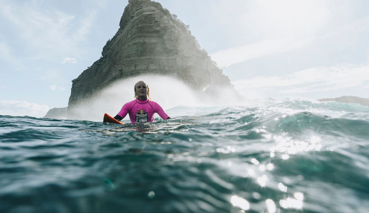 Russel Bierke in the shadow of the stern of the ship. Photo: Stu Gibson/Red Bull Content Pool