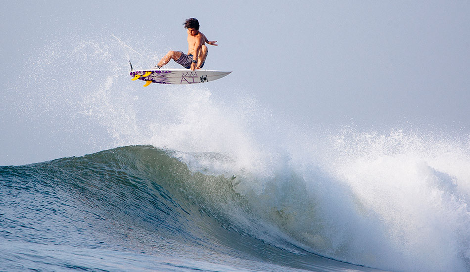 Lee Wilson Launching on a Ketawel ramp in Bali. Photo: <a href=\"https://www.reposarphoto.com\">Jason Reposar</a>