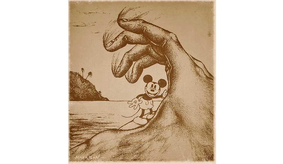 Mickey\'s Barrel. Photo: <a href=\"https://www.envirosurfartseries.com\" target=_blank>Richard Morrison</a>