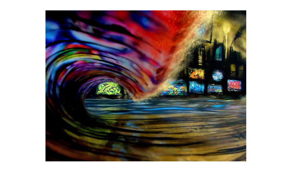 City lights. Photo: <a href=\"https://www.envirosurfartseries.com\" target=_blank>Richard Morrison</a>